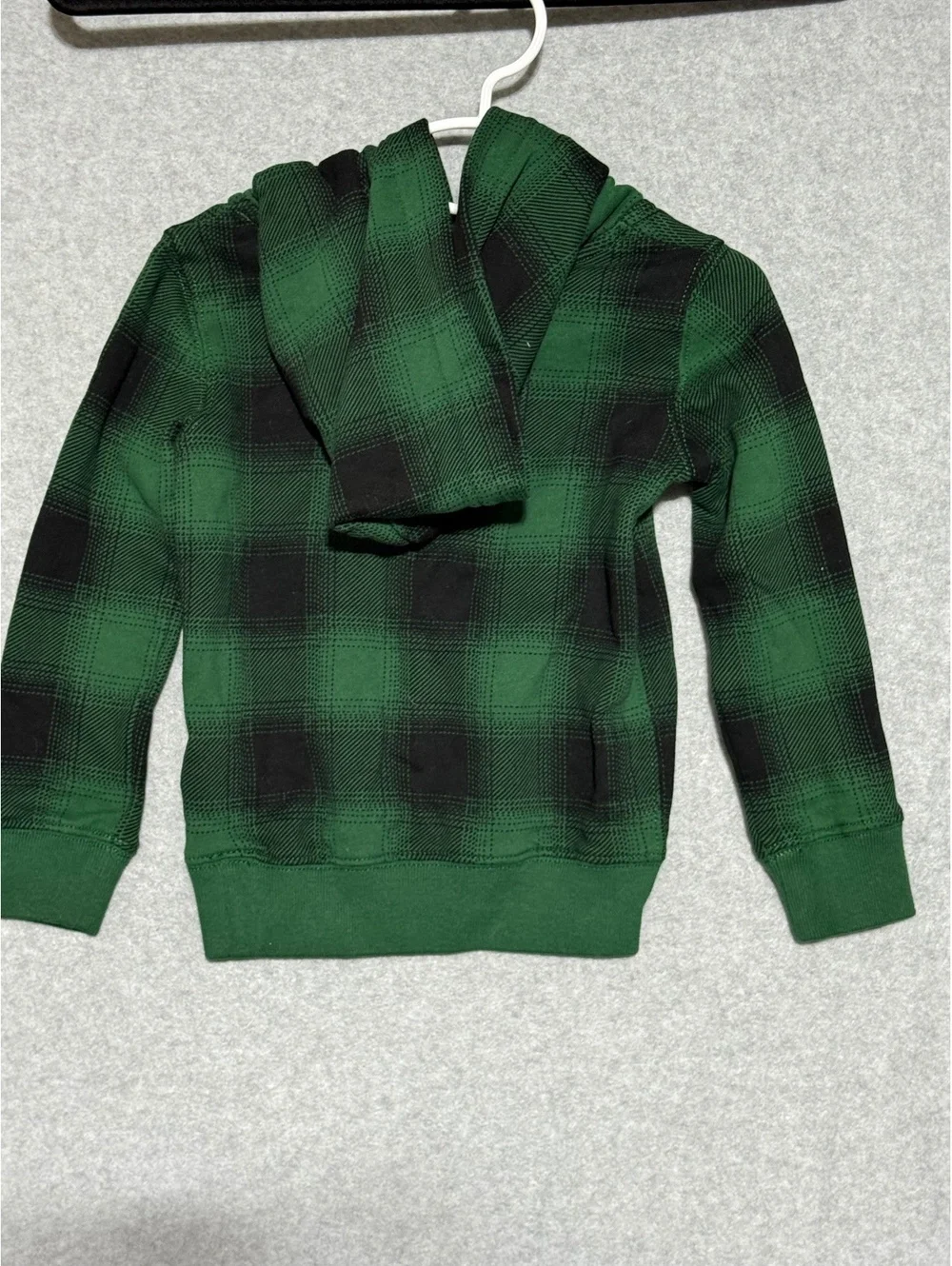 NWT Polo Ralph Lauren Boys Size 4 Green Watch Plaid Skiing Polo Bear Hoodie